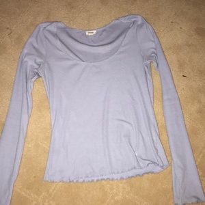 scalloped long sleeve shirt:)